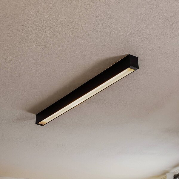 Nowodvorski Lighting Stropní světlo Straight černé 92 cm, Černá, Obývací pokoj / jídelna, kov, Moderní