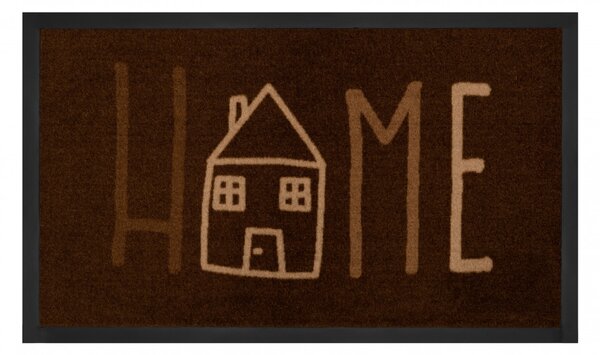 Hans Home | Protiskluzová rohožka Printy 103799 Brown Creme