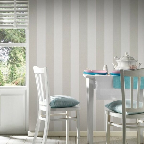 A.S. Création | Vliesová tapeta na zeď Simply Stripes 9483-42 | 0,53 x 10,05 m | hnědá, béžová