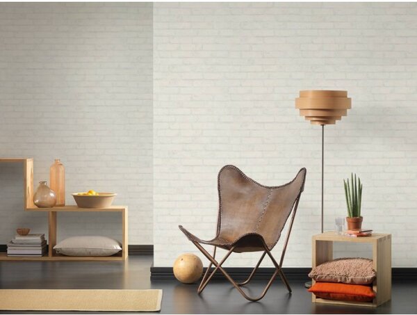 A.S. Création | Vliesová tapeta na zeď Elements 9078-51 | 0,53 x 10,05 m | bílá, metalická