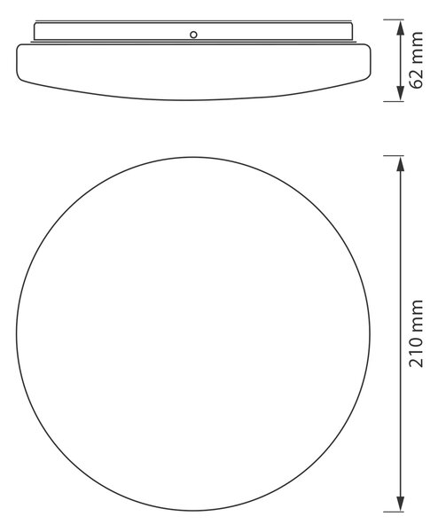 LEDVANCE LEDVANCE, Koupelnové stropní svítidlo, ø 210mm, 900lm, 12W, 3000K, IP44, AC464780055