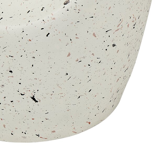 Odkládací stolek EDOLO 37 cm 37 cm Terrazzo efekt Bílé terrazzo