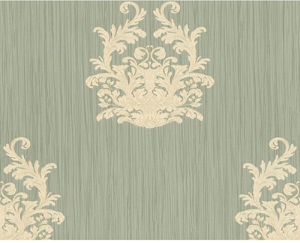 A.S. Création | Vliesová tapeta na zeď Nobile 95861-2 | 0,70 x 10,05 m | zelená, metalická