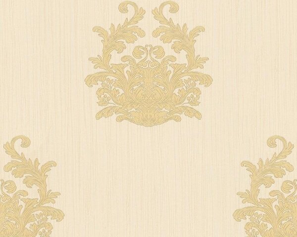 A.S. Création | Vliesová tapeta na zeď Nobile 95861-4 | 0,70 x 10,05 m | zlatá, krémová