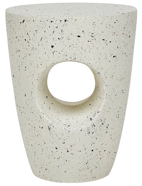 Odkládací stolek EDOLO 37 cm 37 cm Terrazzo efekt Bílé terrazzo
