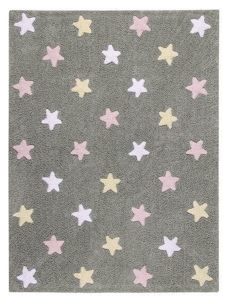 Hans Home | Přírodní koberec, ručně tkaný Tricolor Stars Grey-Pink