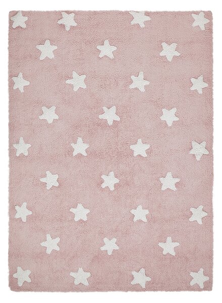Hans Home | Přírodní koberec, ručně tkaný Stars Pink-White