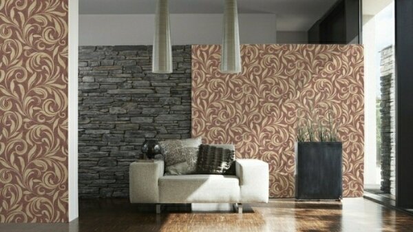 A.S. Création | Vliesová tapeta na zeď Nobile 95940-3 | 0,70 x 10,05 m | červená, zlatá