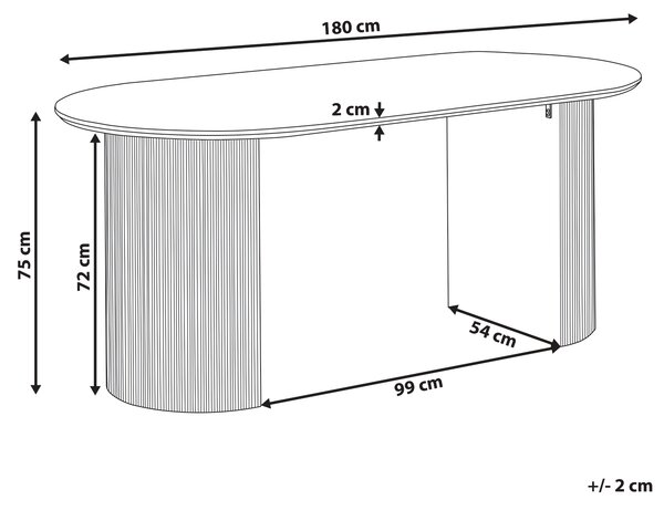 Jídelní stůl SAVORY Černá 180 cm 90 cm