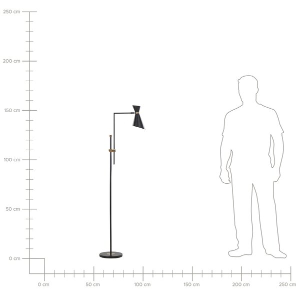 Stojací lampa MELAWI Kov Černá