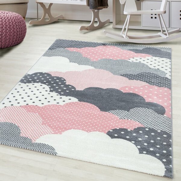 Vopi | Dětský koberec Bambi 820 pink - Kulatý průměr 160 cm