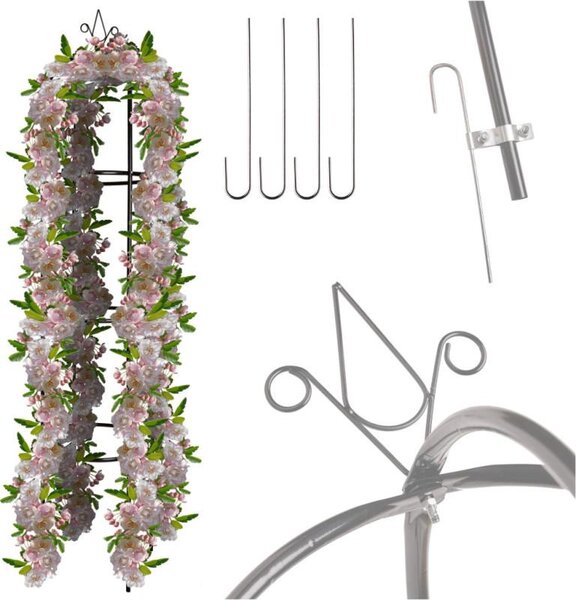 Luaro KX3304 Pergola zahradní kovová 195 cm, erná