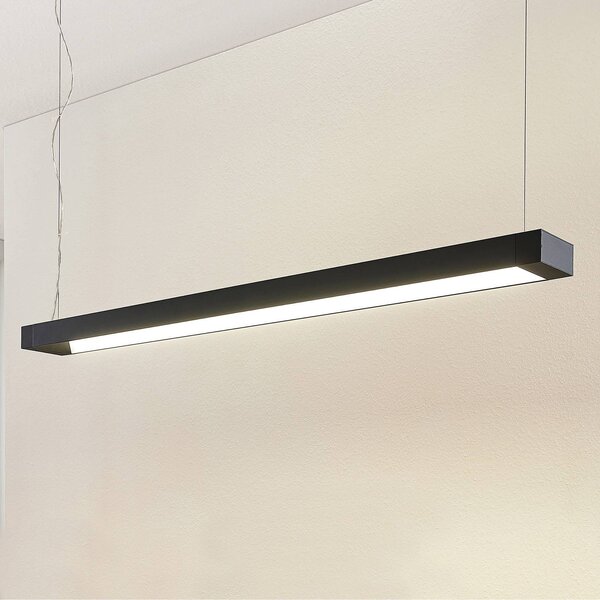 Arcchio LED závěsné svítidlo Cuna, černá, 122 cm, kov, Černá, Pracovna / kancelář, Hliník, Moderní