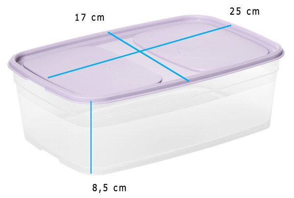 SmartStore Krabička na potraviny Fresh 2,2l obdélníková levandulová