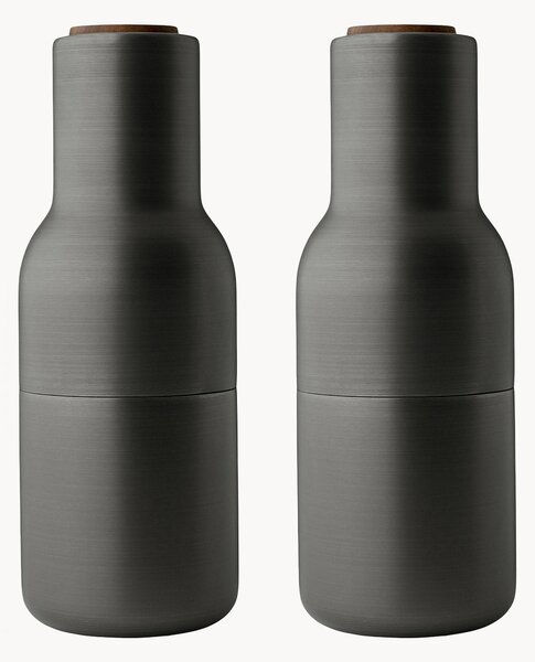 Sada mlýnků na'sůl a pepř s víčky z ořechového dřeva Bottle Grinder, 2 díly