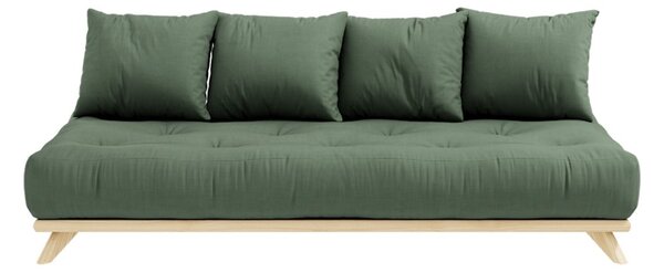 Zelená Variabilní pohovka Senza Clear lacquered/Olive 85 × 200 × 90 cm KARUP DESIGN