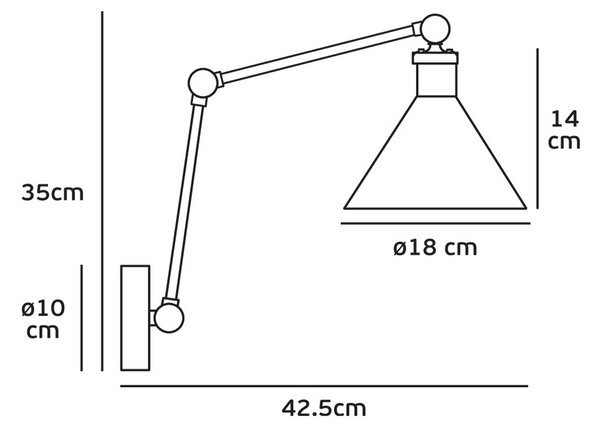 VK Light Gro E27 nástěnné svítidlo
