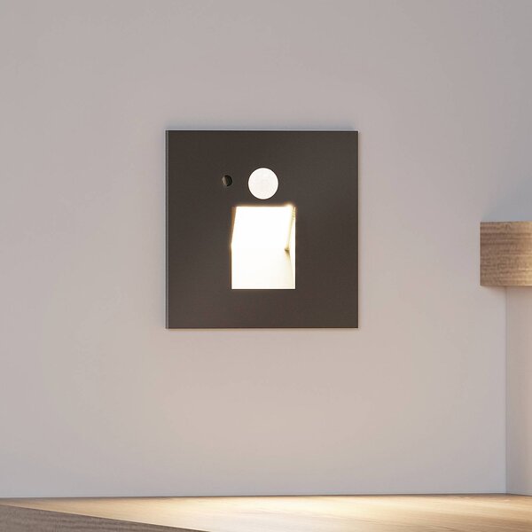 Arcchio Neru LED podhledové senzor hranaté, černá, Černá, Obývací pokoj / jídelna, Hliník, Moderní, Zapuštěné hranaté