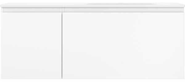 Mexen Orio, koupelnová skříňka 120 cm s pravým umyvadlem Vela, 1S, 1D, bílá matná, 91A13-12047-3-BBFF01-W23P01