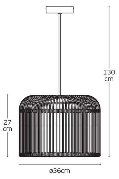 VK Light Keli E27 závěsné venkovní svítidlo IP44