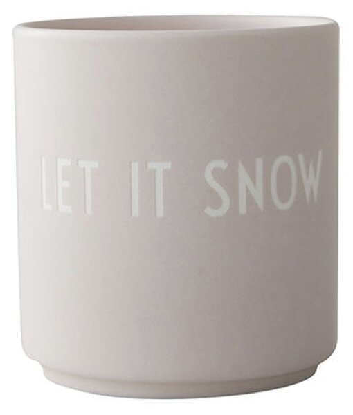 Design Letters Porcelánový hrnek LET IT SNOW - Light Grey DL190