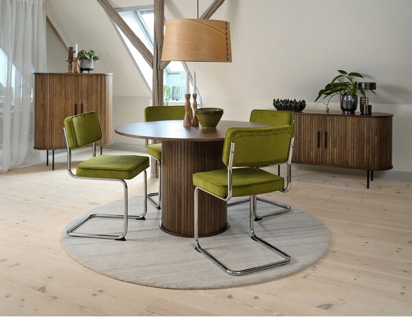 Tyrkysová manšestrová jídelní židle Rupert – Unique Furniture