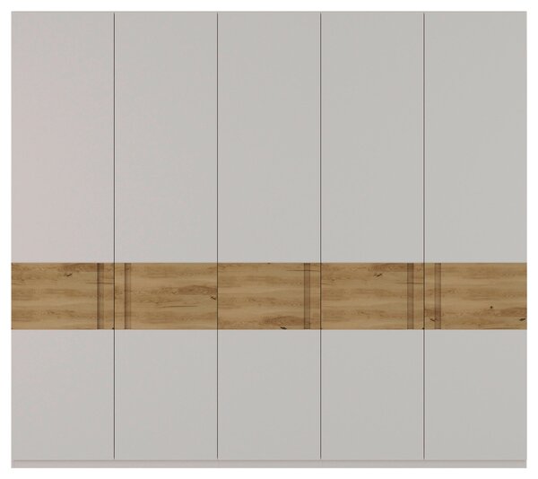 ŠATNÍ SKŘÍŇ S OTOČNÝMI DVEŘMI, dub, barvy dubu, světle šedá, 252/225/60 cm Dieter Knoll - Šatní skříně