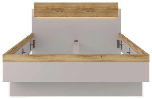 POSTEL, 140/200 cm barvy dubu, světle šedá Dieter Knoll - Jednolůžkové postele