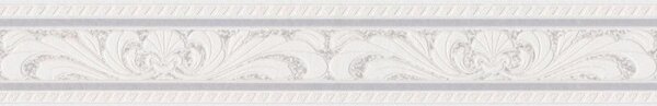 A.S. Création | Vinylová bordura na zeď Only Borders 6816-14 | 10 cm x 5 m | bílá, šedá, krémová
