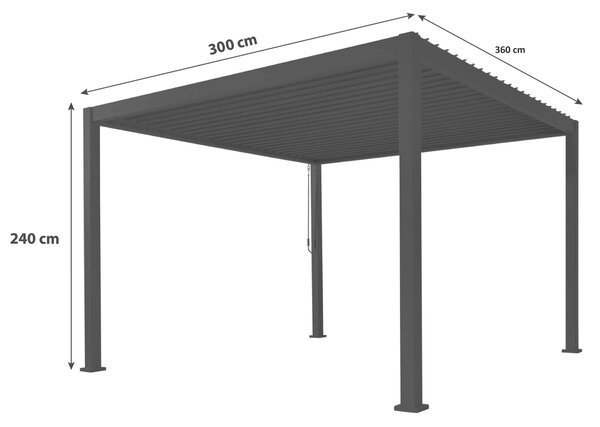 PERGOLA velikost: 360/240/300 cm Gardenson - Online Only zastínění, Online Only
