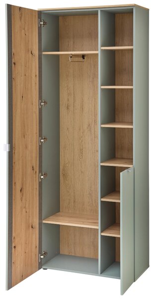 PŘEDSÍŇOVÁ STĚNA, šalvějově zelená, 206/202/38 cm Xora - Online Only šatny & botníky, Online Only