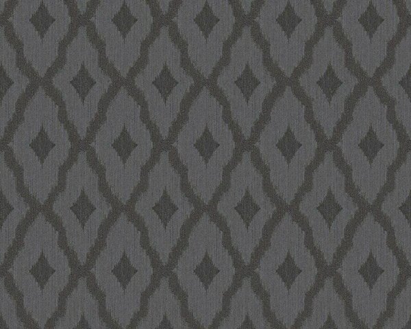 A.S. Création | Vliesová tapeta na zeď Tessuto II 96197-5 | 0,53 x 10,05 m | šedá, černá