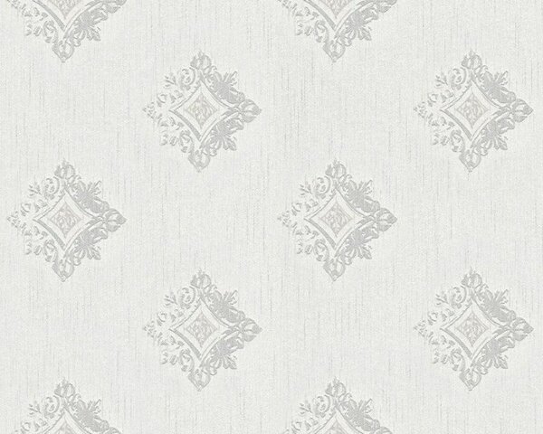 A.S. Création | Vliesová tapeta na zeď Tessuto II 96200-1 | 0,53 x 10,05 m | šedá, bílá