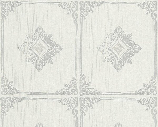 A.S. Création | Vliesová tapeta na zeď Tessuto II 96199-1 | 0,53 x 10,05 m | šedá, bílá