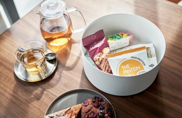 Bílý kovový úložný box Yamazaki Rin 22 cm