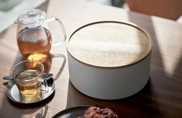 Bílý kovový úložný box Yamazaki Rin 22 cm