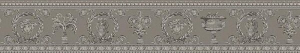 A.S. Création | Vliesová bordura na zeď Versace 34305-3 | 9 cm x 5 m | metalická, šedá