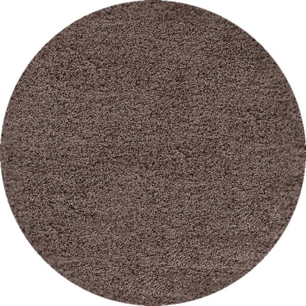 Hans Home | Kusový koberec Dream Shaggy 4000 Mocca kruh - 80x80 (průměr) kruh