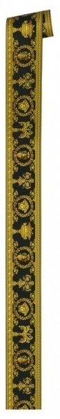 A.S. Création | Vliesová bordura na zeď Versace 34305-1 | 9 cm x 5 m | černá, metalická, žlutá