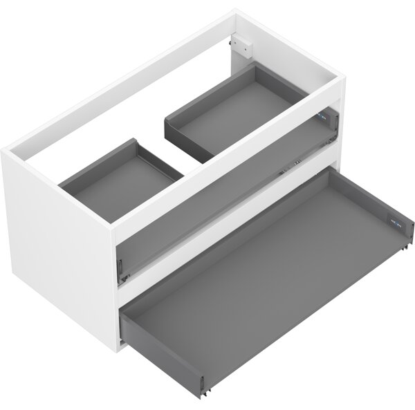 Mexen Box-A, závěsná skříňka 90 cm, 2 zásuvky, bílá matná, 91AX0-0900-470-2-01