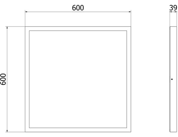 Mexen Brill-S, stropní LED panel 60×60 cm, 40 W, neutrální bílá 4000K, L205-060-060-4040-70