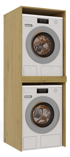 Skříňka pro pračku a sušičku POLA TWIN - dub artisan
