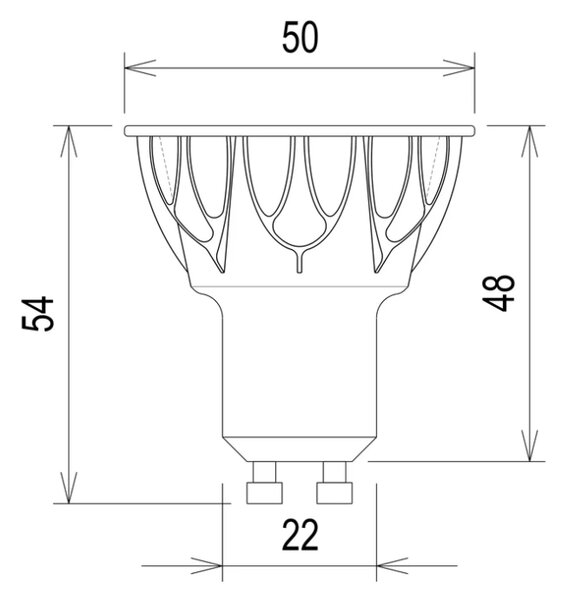LED žárovka Minalox GU10, 5W, 24V, 2500K