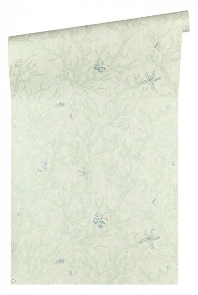 A.S. Création | Vliesová tapeta na zeď Versace 34496-2 | 0,70 x 10,05 m | metalická, zelená