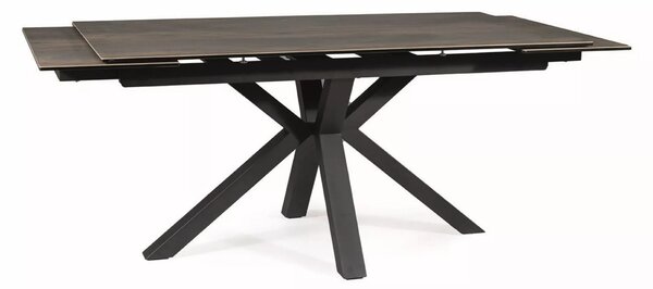 Signal Rozkládací jídelní stůl Columbus Ceramic 160/240 cm hnědý/černý