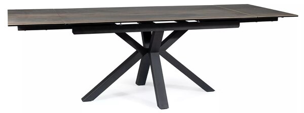 Signal Rozkládací jídelní stůl Columbus Ceramic 160/240 cm hnědý/černý