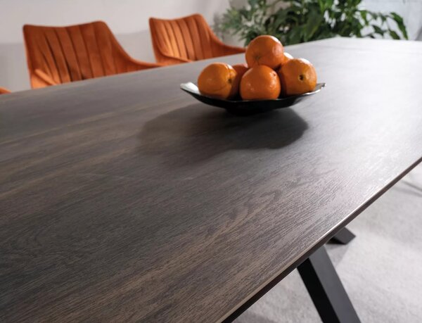 Signal Rozkládací jídelní stůl Columbus Ceramic 160/240 cm hnědý/černý