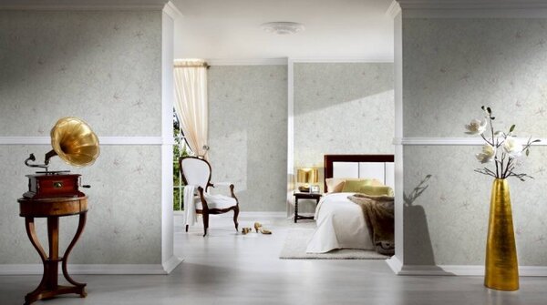 A.S. Création | Vliesová tapeta na zeď Versace 34496-4 | 0,70 x 10,05 m | fialová, metalická, šedá
