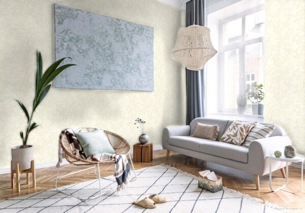 A.S. Création | Vliesová tapeta na zeď Versace 34497-1 | 0,70 x 10,05 m | metalická, krémová