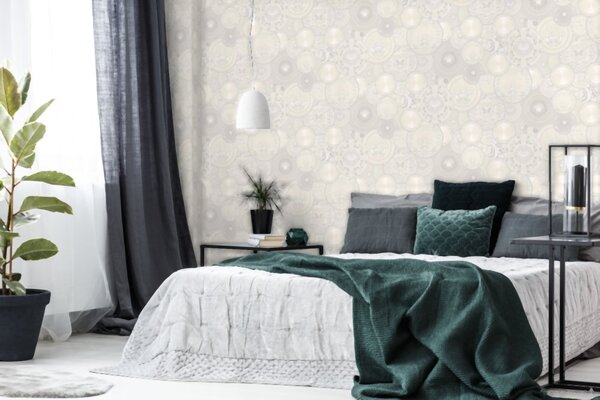 A.S. Création | Vliesová tapeta na zeď Versace 34901-4 | 0,70 x 10,05 m | bílá, metalická, šedá